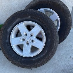 Tires With Reem For Jeep Very Good Condition