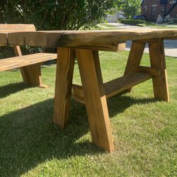 Solid Wood Handmade Table & Benches