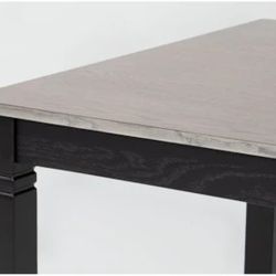 BLACK + GREY 60" DINING WITH BENCH + SIDE CHAIR SET FOR 5