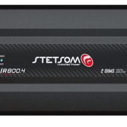 Stetsom IR 800.4 Compact 2 Ohms Digital Multi Channel Amplifier 800 Watts RMS 4 Channels 2Ω Stable Full Range HD Sound Quality Car Stereo MD Crossover