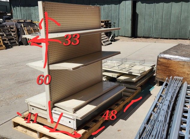 2 Double-sided Gondola Shelves $800 OBO