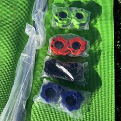 New Standard (for 1” Hole Plates) Barbell And Quick Locking Collars ( Choice Of Color)