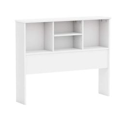 ID USA Furniture Full Size HeadBoard w/ Storage Shelves 56"L x 8.5"W x 39"H - White