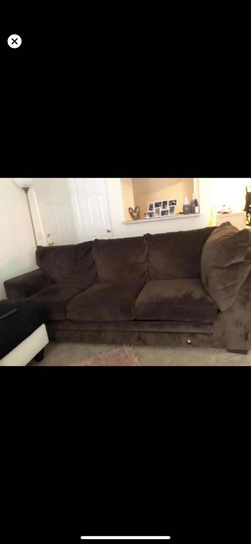 Brown couch was apart of a sectional( this is the largest piece) NEED GONE ASAP