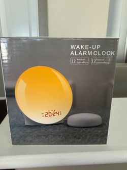 Sunrise Alarm Clock White Noise Machine: Natural Wake Up Light - Dimmable Clock  for Bedroom   12 Sleep Sounds and 12 Kinds of light effects for Baby