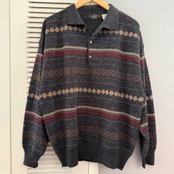 Vintage The Italian Sweater Co. Made In Italy Button Up Sweater  Sz XL