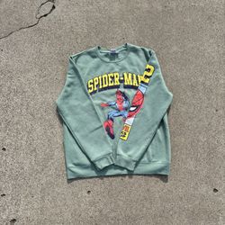 Marvel Men's Spider-Man 62 Comic Group Long Sleeve Sweatshirt Green Size Large