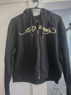 Ed Hardy Black Zip-Up Hoodie