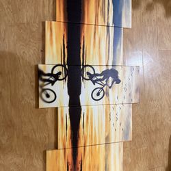 Bike Sunset Wall Art