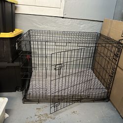 XL dog crate + dog bed