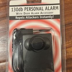 Personal Alarm 130db with Door Accessory, Brand New