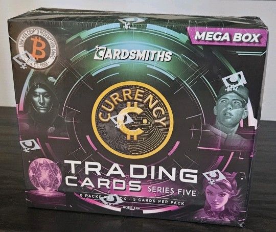 Cardsmiths Crypto Currency Series 5 Trading Cards Mega Box 8-Packs