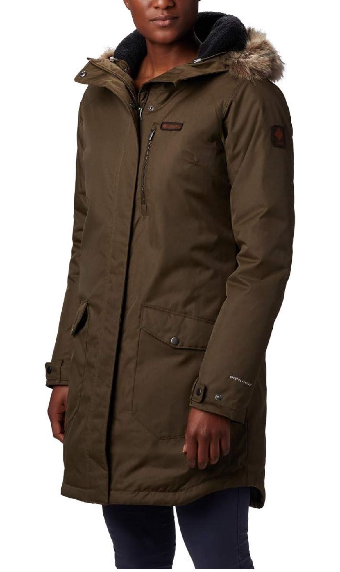 NEW Columbia Women's Suttle Mountain Long Insulated Olive Green Jacket Medium