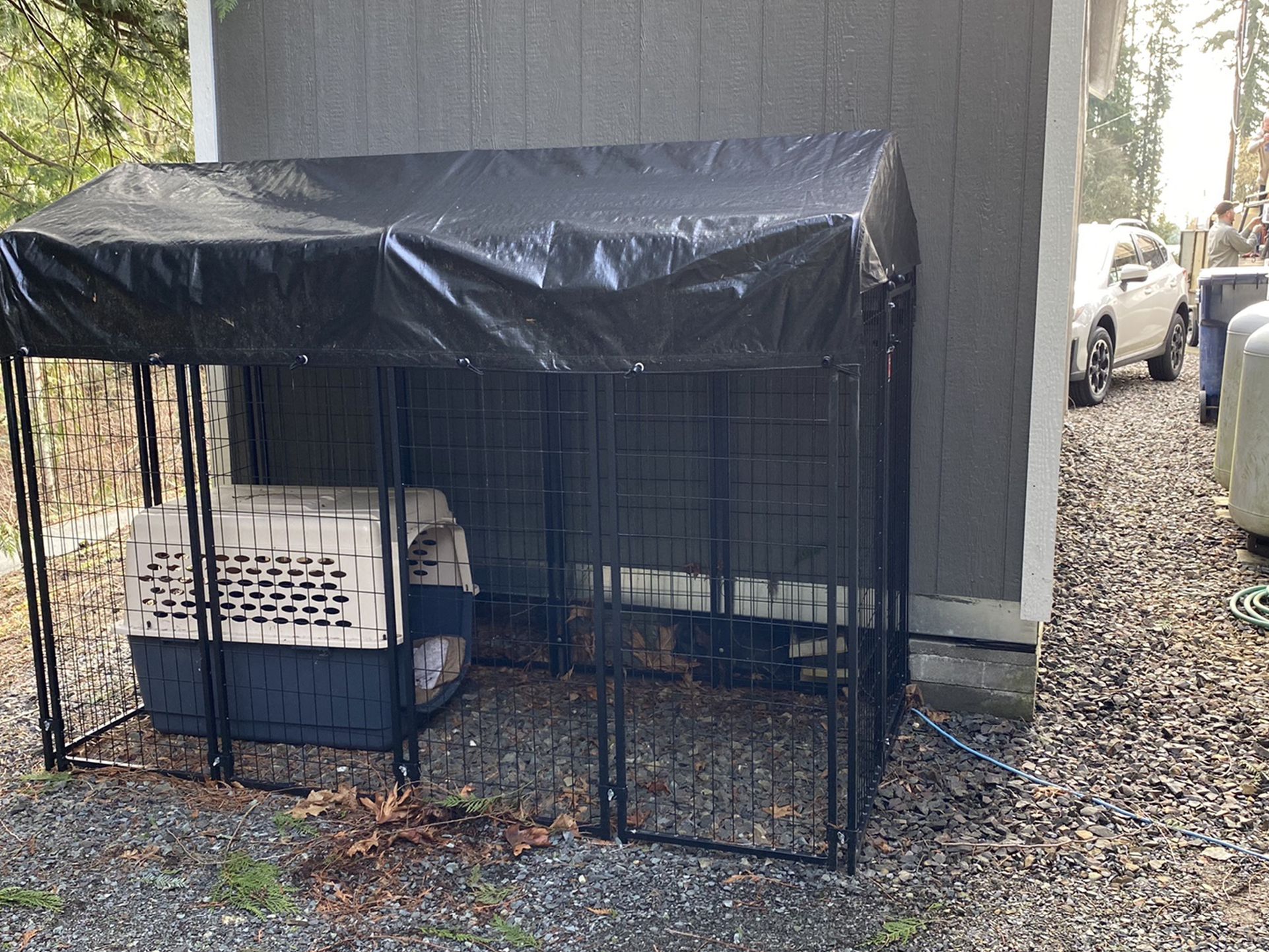 Lucky Dog Kennel Convertible 8’x4’x6’ Tall With Cover