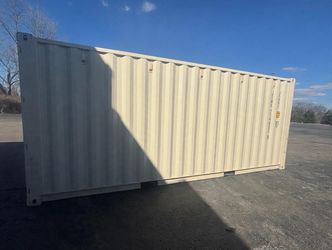 Beige 20' Standard One Trip Shipping Container — New, Weather-Tight, Delivery Available