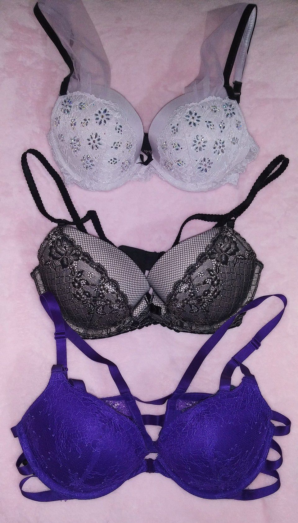 3 size 36C Victoria's Secret pushup bras