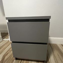 Grey Two Drawer Dresser