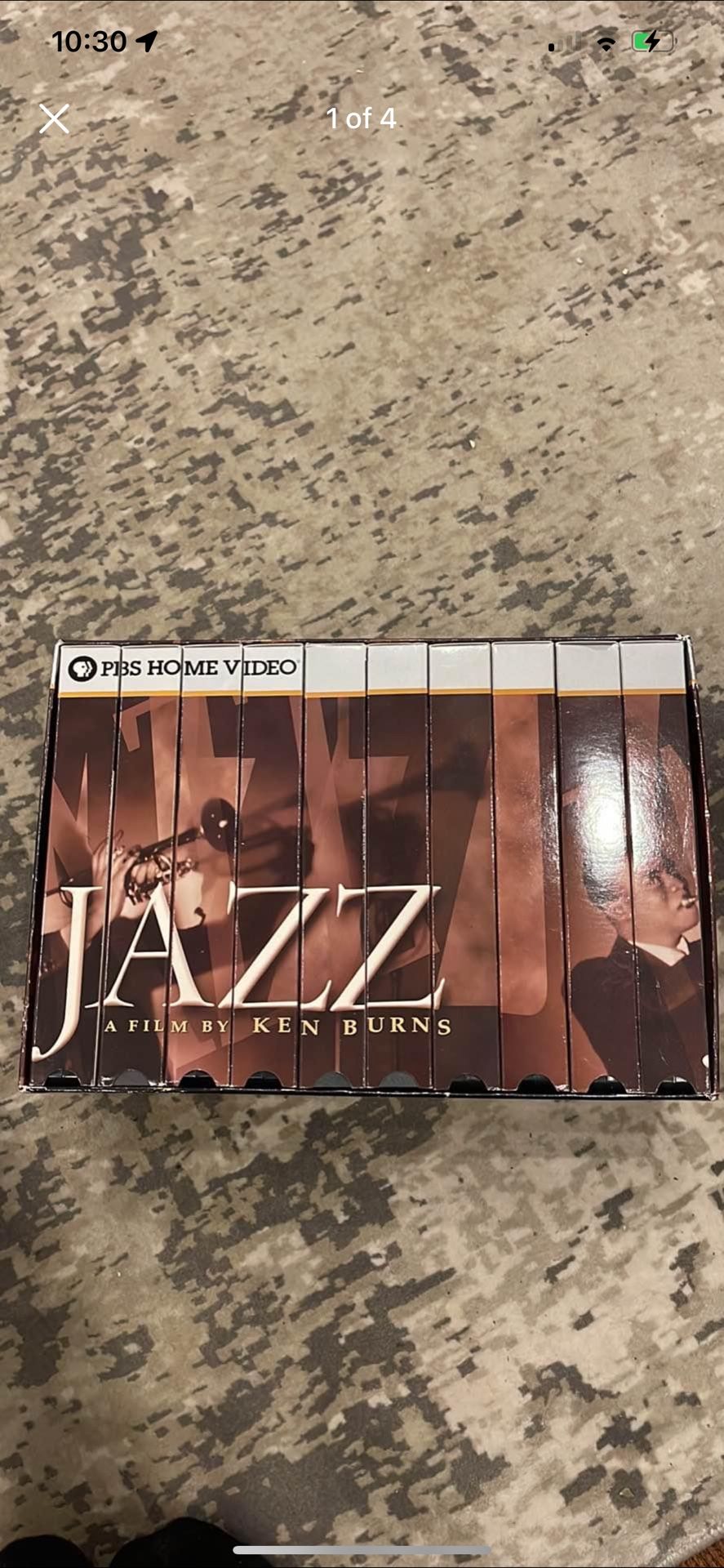 Vintage Collectible 10 VHS New The History of Jazz A Film by Ken Burns Set