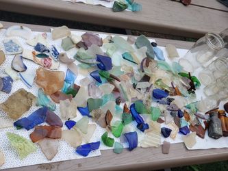 Antique Glass Bottles and Genuine SeaGlass