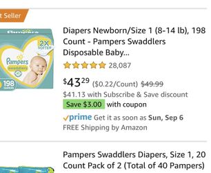 Pampers diapers