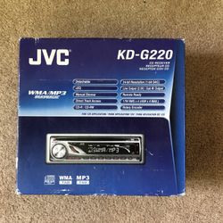 JVC KD-G220 Car Stereo (Never Used)