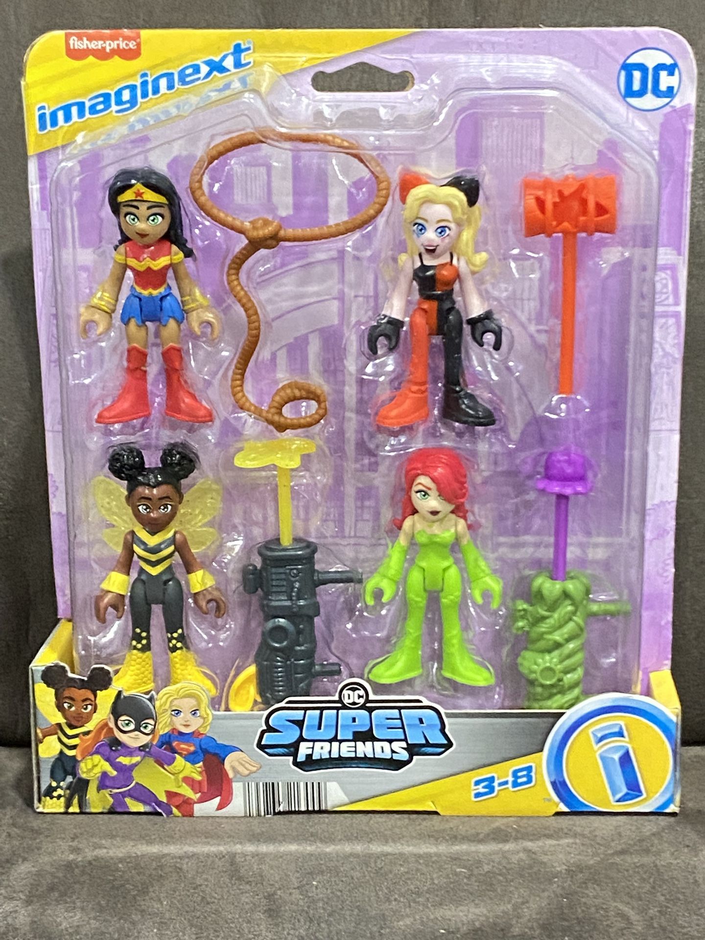 $25- Fisher Price Dc Super Friends Imaginext  Harley Quinn Wonder Women Poison Ivy Set