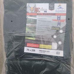 7ft × 20ft Super Heavy Duty Mesh Shade In Dark Green