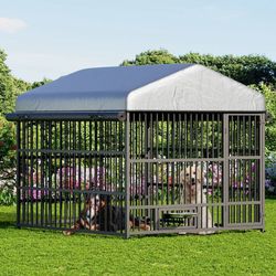 New 6×6 Outdoor Dog Kennel With Waterproof Cover