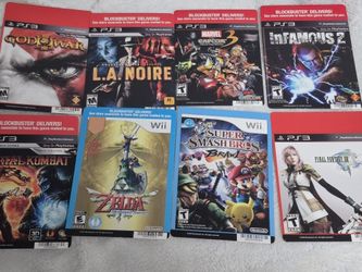 Blockbuster Video Game Shelf Backer Cards