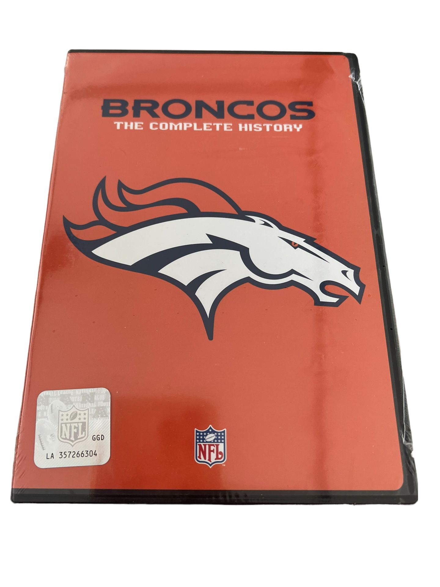 Denver Broncos The Complete NFL History 50 Years 373 Minutes DVD New Sealed  This Denver Broncos DVD offers a complete retrospective of the team's 50-