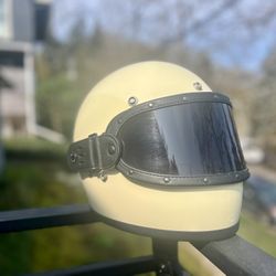 Biltwell Gringo Helmet With Goggles Size Small