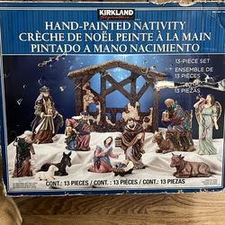 Kirkland hand pain in nativity 13 piece set large new has just been sitting in my garage