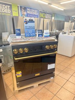 THOR 36 Inch Professional Gas Stove with Tilt Panel Touch Control in Black/Bronze