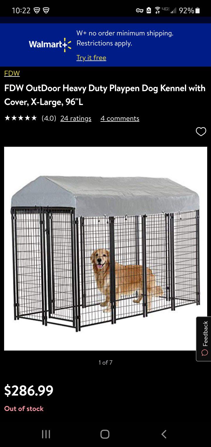 New In Box XLarge Dog Kennel