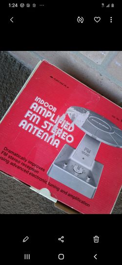 BRAND NEW - INDOOR AMPLIFIED FM STEREO ANTENNA $12.
