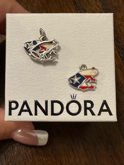 2 Broken - But 100% Authentic Pandora Sterling Silver 925 Puerto Rico Frog Dangle Charm