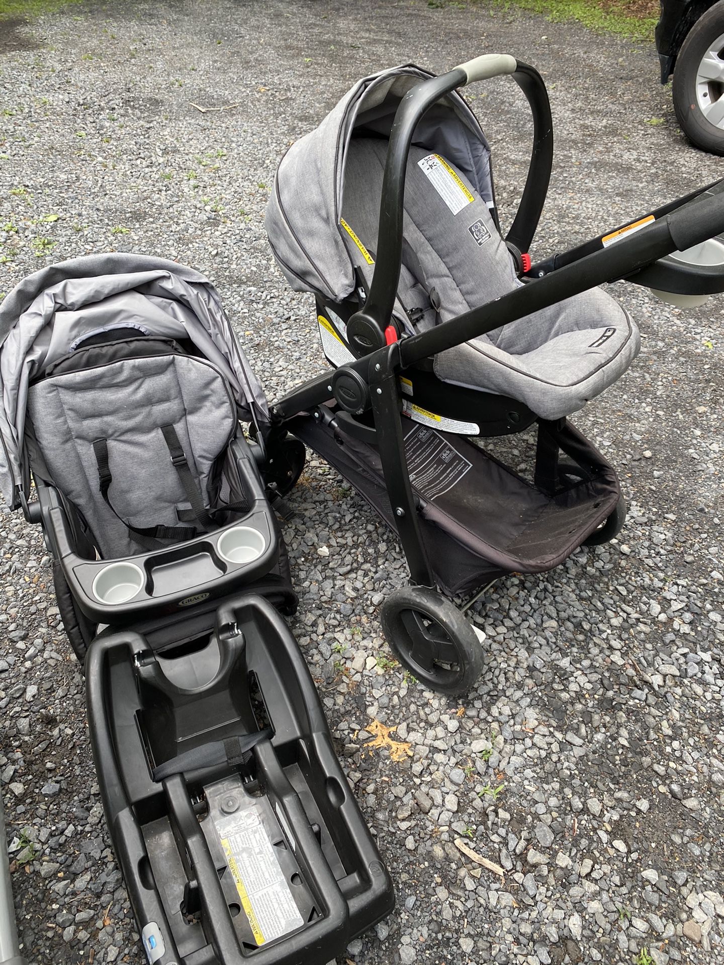 Graco stroller with car seat plus high chair