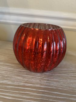 Glittery Red Holiday Decor Bowl NEW