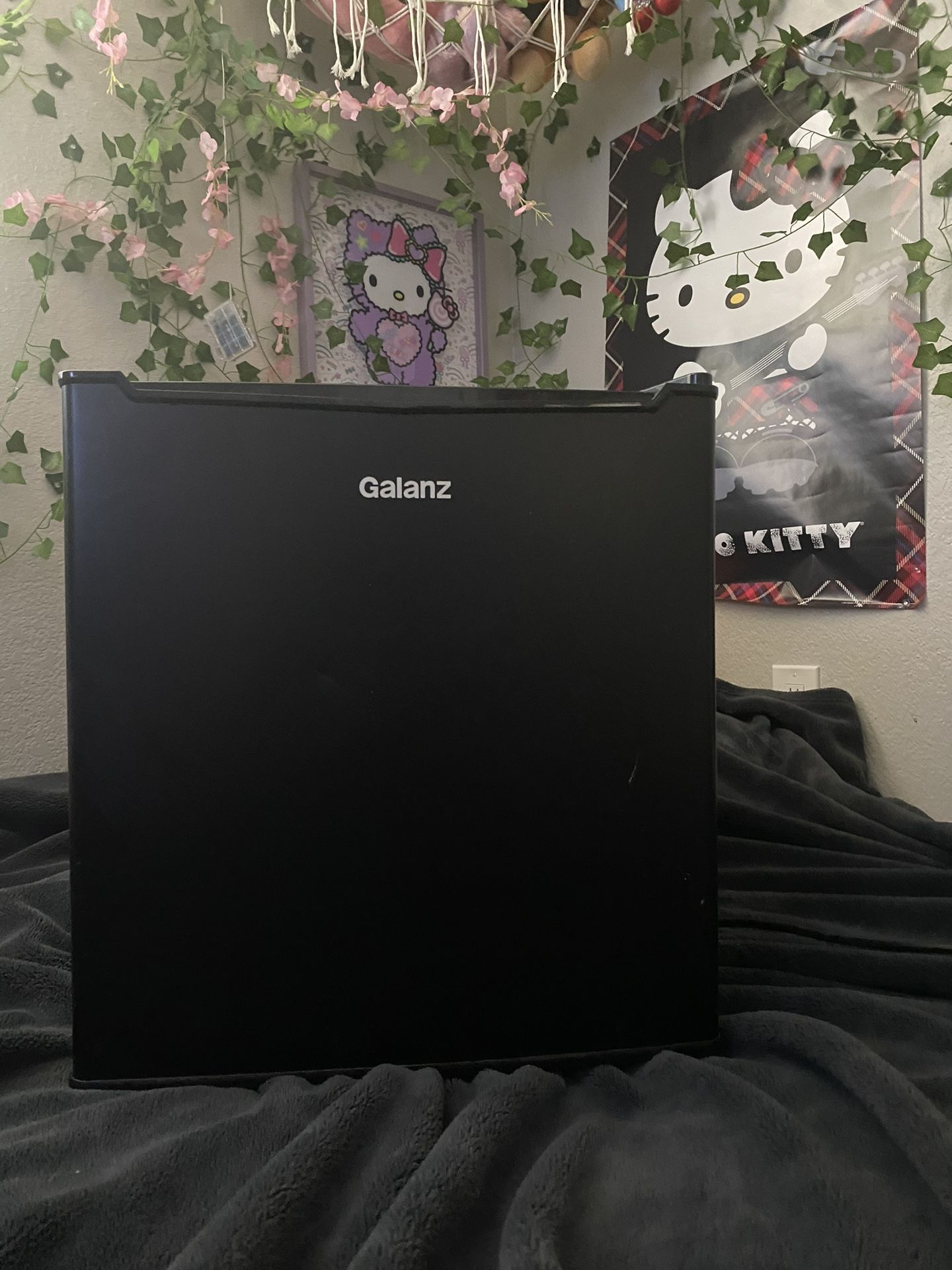 Black Galanz Mini Fridge