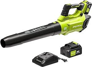 Brand New 20V Cordless Leaf Blower with 2.0Ah Battery & Fast Charger, 2 Speed Mode, Lightweight Electric Leaf Blower for Lawn Care, Leaf Blower for Pa