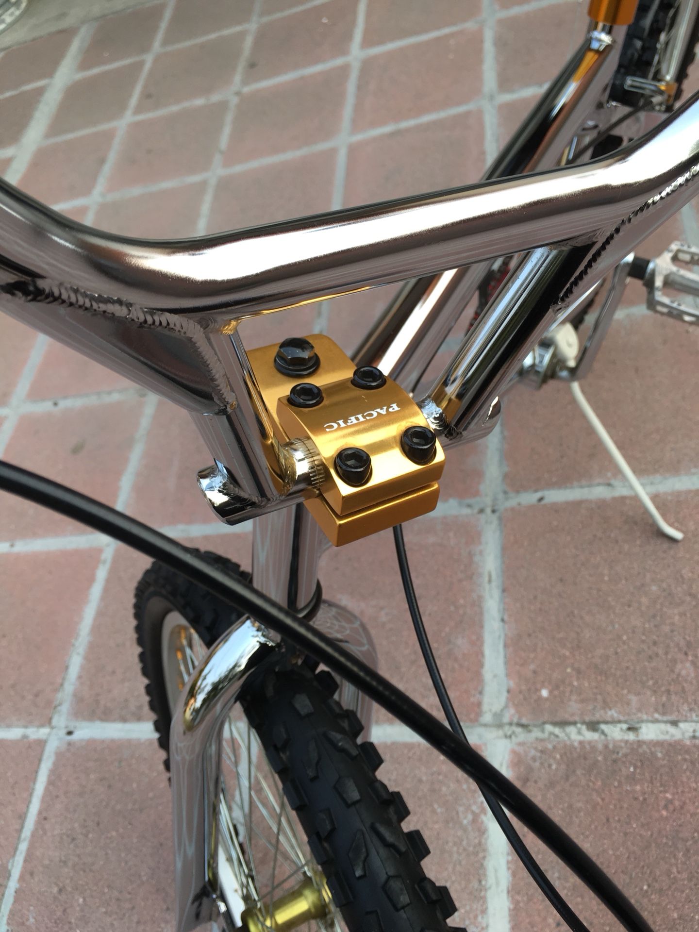 Pacific BMX cruiser bike all chrome. 24” inch. Nice and smooth ride