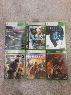 Xbox 360 Lot (5) + 1 Xbox Game