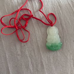 Jade Necklace-Jade Flower & Ring- Offer Up