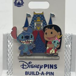 Disney Lilo And Stitch And Castle Build A Pin Pin Set New Open Edition Scrump 