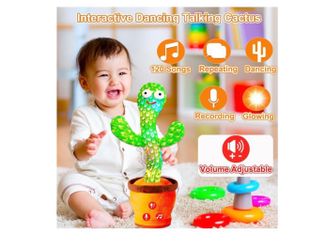 Baby Toys Interactive, Dancing Talking Cactus Toy Volume Adjustable, Mimicking Singing Repeating, Easter Gifts / Easter Basket Stuffers for Baby Toddl