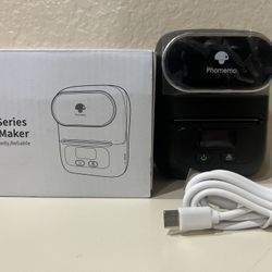 Phomemo M110 Portable Thermal Label Printer Bluetooth Label Maker Machine Black