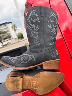 Roper Black Western Cowboy Boots