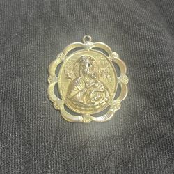 3g Solid Gold 10k Cellini Double-Sided Religious Pendant