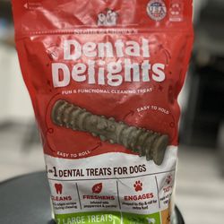 Dog Treats - Large Dental Delights Chicken Flavor 