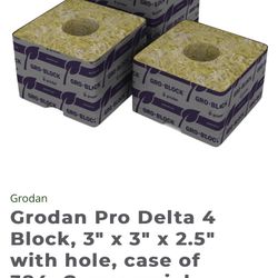Grodan Delta 4 Rockwool (3”x3”x2.5”)